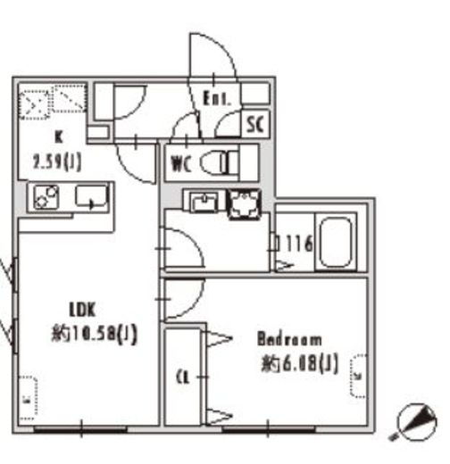 GRAN PASEO下北沢 (グランパセオ下北沢) 307 間取り図