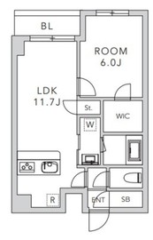 クレアーレ上目黒諏訪山 203 間取り図