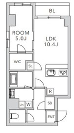 クレアーレ上目黒諏訪山 204 間取り図