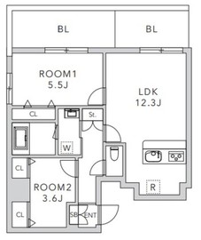クレアーレ上目黒諏訪山 403 間取り図