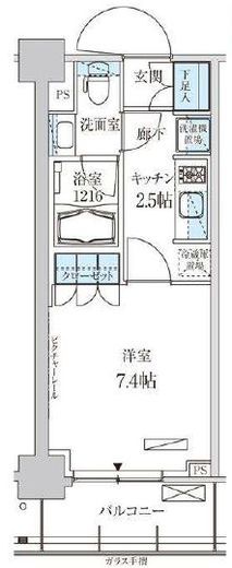 パークアクシス菊川ステーションゲート 306 間取り図