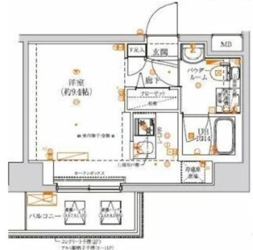 スパシエ東神奈川 7階 間取り図