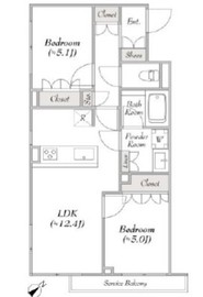 LUMIEC un UEHARA (ルミークアン上原) 401 間取り図