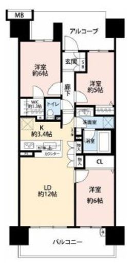 東京フロンティアシティ パーク&パークス 12階 間取り図
