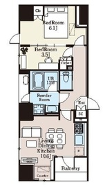 ザ・ライオンズフォーシア町屋 204 間取り図