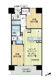 シティハウス横濱野毛山公園 10階 間取り図