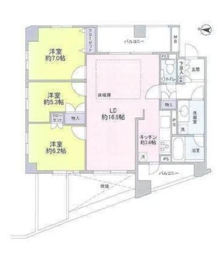 ザ・センチュリー宮崎台 508 間取り図