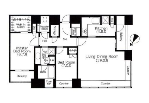 THE ROPPONGI TOKYO CLUB RESIDENCE 29階 間取り図