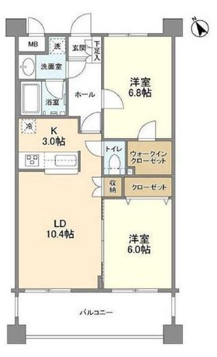 サンハイム鶴見 A307 間取り図