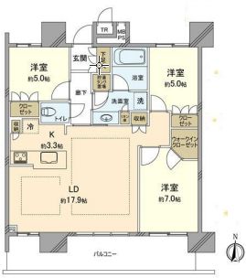 THE TOYOSU TOWER 11階 間取り図