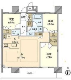 THE TOYOSU TOWER 11階 間取り図