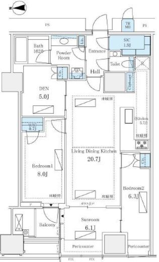 三田ガーデンヒルズ EAST HILL 13階 間取り図