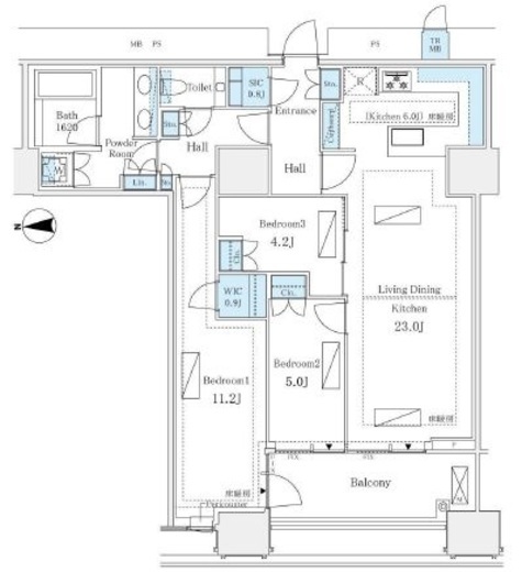 三田ガーデンヒルズ EAST HILL 10階 間取り図