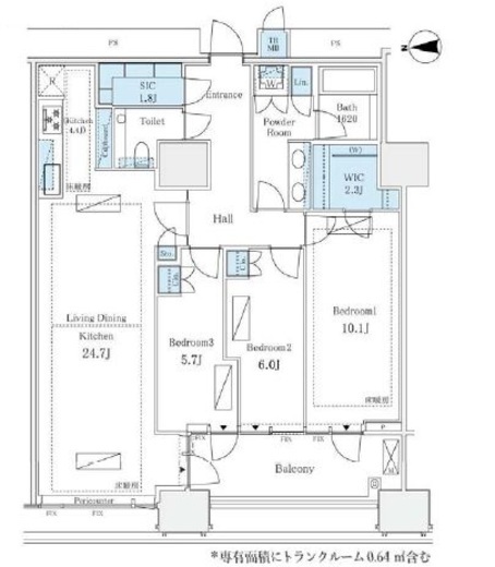 三田ガーデンヒルズ EAST HILL 10階 間取り図
