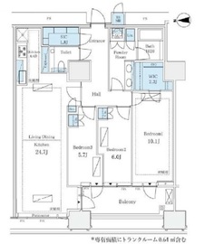 三田ガーデンヒルズ EAST HILL 10階 間取り図