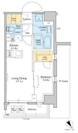 プラウドフラット清澄通り 613 間取り図