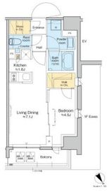 プラウドフラット清澄通り 613 間取り図