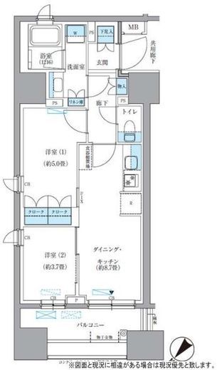 パークアクシス東日本橋 1108 間取り図