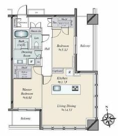 WORLD TOWER RESIDENCE 20階 間取り図
