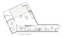 グランデュオ祐天寺2 (GranDuo Yutenji2) 202 間取り図