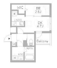 グランデュオ戸越銀座 (GranDuo Togoshiginza) 203 間取り図