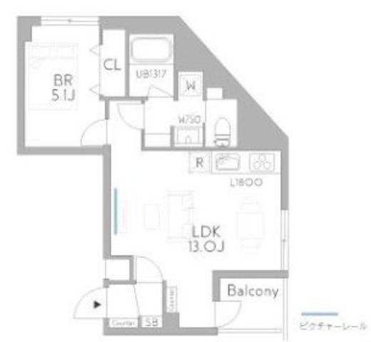 グランデュオ戸越銀座 (GranDuo Togoshiginza) 303 間取り図