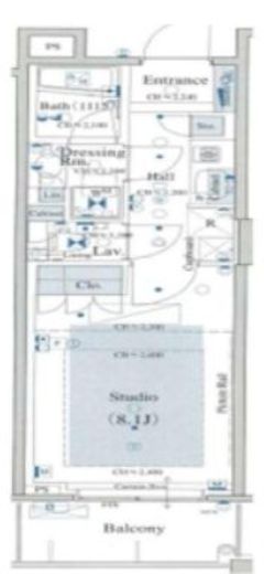 白金タワー 8階 間取り図