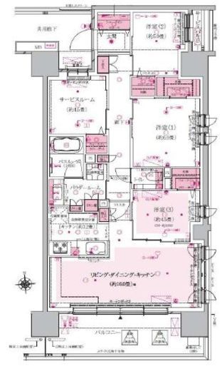 エクセレントシティ本厚木駅前 7階 間取り図