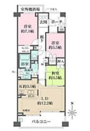 パークハウス吉祥寺北町グローヴⅣ 4階 間取り図