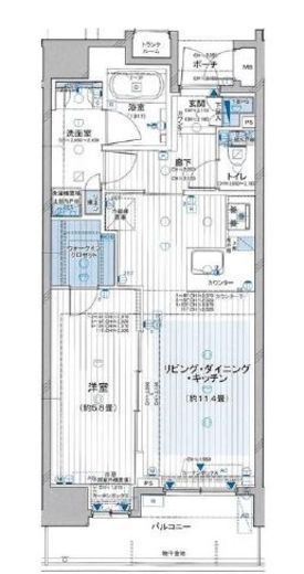 プレシエ横浜石川町 11階 間取り図