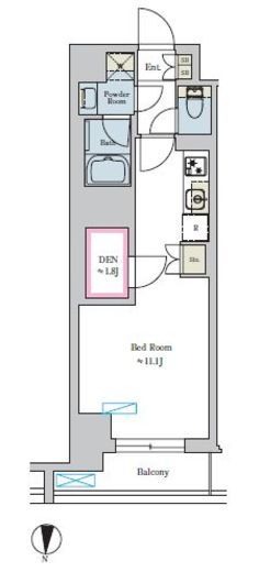 ブリリアイスト池尻大橋 222 間取り図
