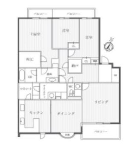 世田谷野毛レジデンス 202 間取り図