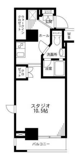 レジディア九段下 406 間取り図