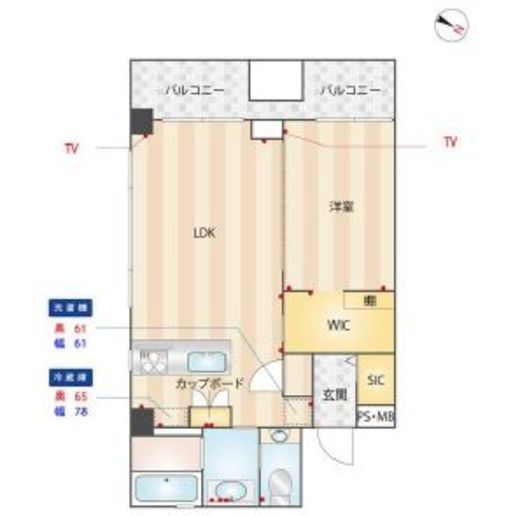 ミディアス渋谷ウエスト 8階 間取り図