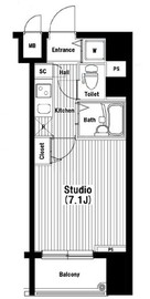 ガラ・ステーション岩本町North 6階 間取り図