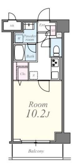 クレシェンテ月島 508 間取り図