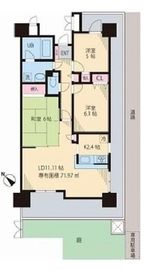 ライオンズガーデン町屋 1階 間取り図