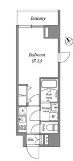 グランパセオ田端 B301 間取り図