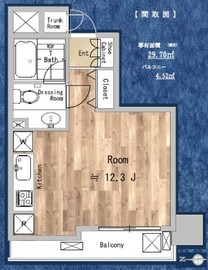 フリーディオ神楽坂 3階 間取り図