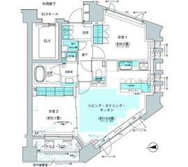 ザ・パークハウス代官山レジデンス 9階 間取り図