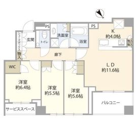 ザ・パークハウス高輪フォート 2階 間取り図