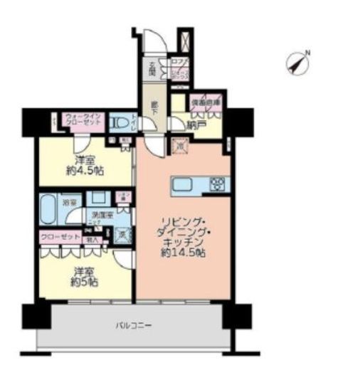 レ・ジェイド新横浜 2階 間取り図