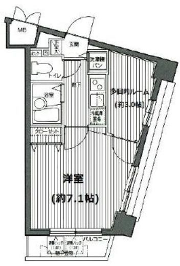 グランド・ガーラ渋谷 13階 間取り図