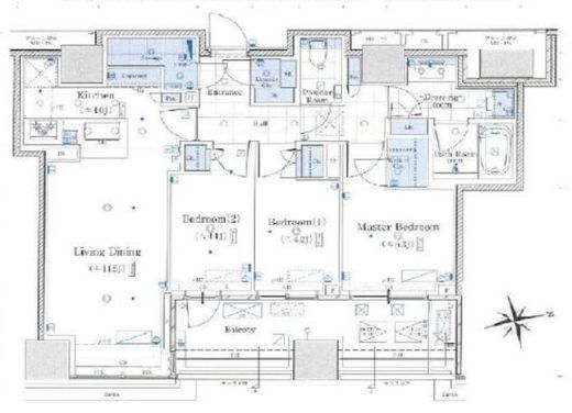 クラッシィタワー新宿御苑 20階 間取り図
