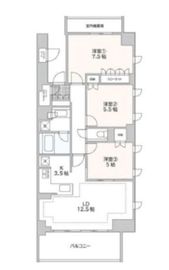 プラウド王子本町 8階 間取り図