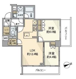 ブランズ東中野プレミアム 2階 間取り図