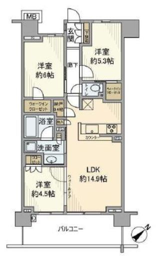 プレミスト王子神谷 7階 間取り図