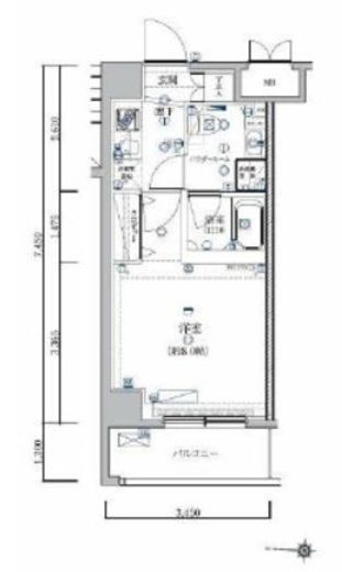 アルテシモバテル 4階 間取り図