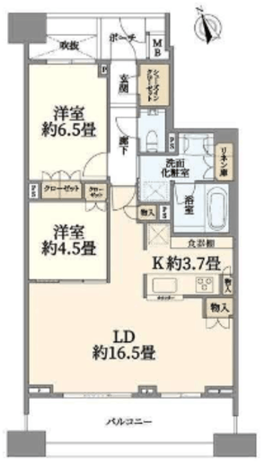 トワイシア用賀エアリーレジデンス 10階 間取り図