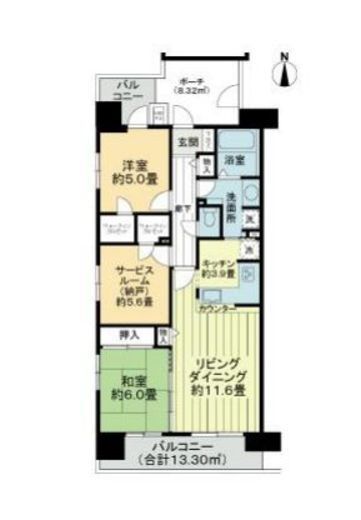 ライオンズステージ大島イーストアクエア 1階 間取り図